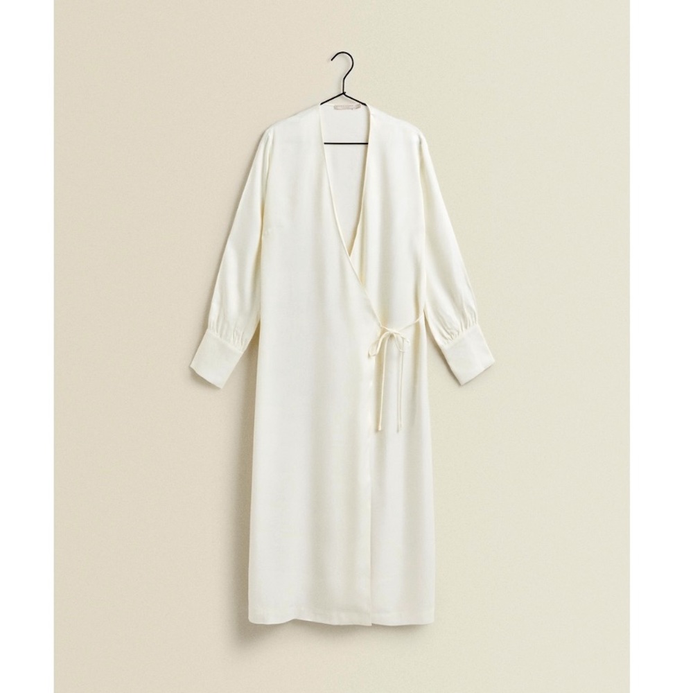 Zara Cream Wrap Robe